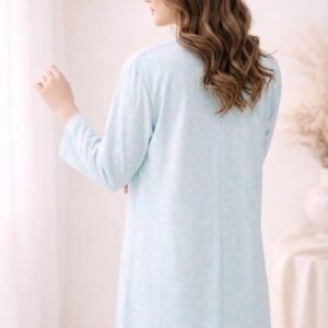 طقم الولادة المتكامل (أم وطفل) قطن 100% – لون أزرق هادئ (Baby Blue)